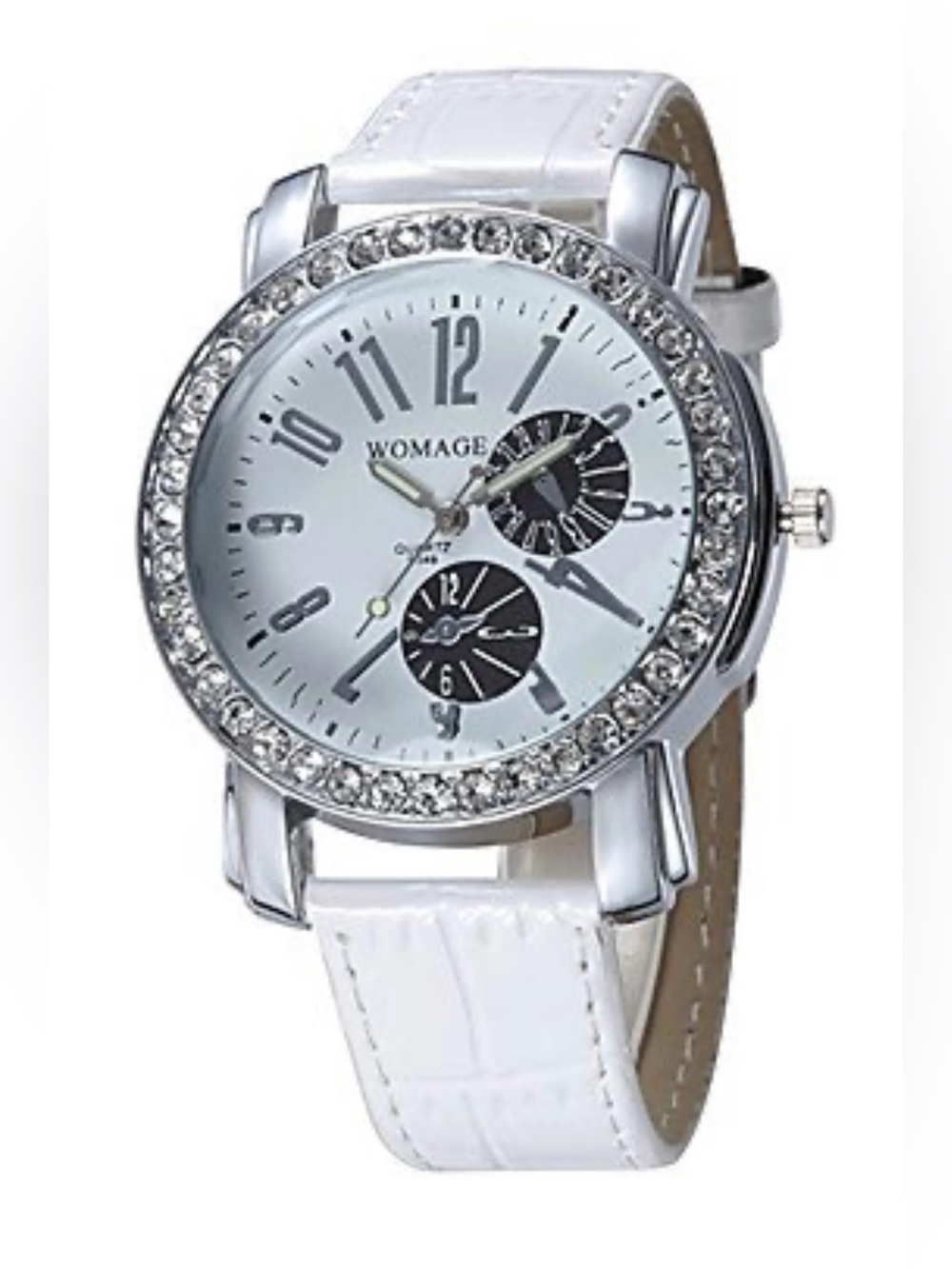 Women’s Crystal Accent Wrist
Watch White